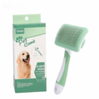 Pet massage Comb Slicker Brush-green-img